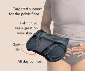 Close-up of Hem’s pelvic support wear, designed for comfort, gentle lift, and skin-friendly fabric.